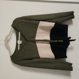 Color Block Crop Sweater